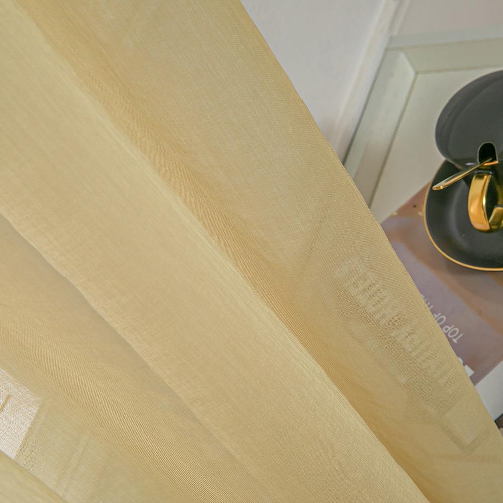 Cortina de tule para cozinha, cor sólida, moderna, europeia, tecido, janela, cortina para sala de estar, lozujoju, decoração de casa, 1 peça