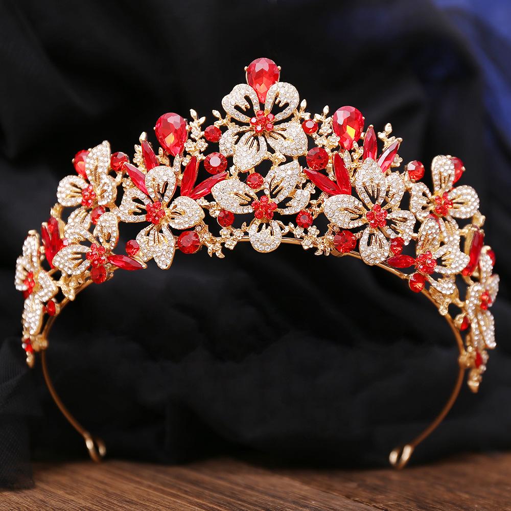 2026 Leaf Rhinestone Crown Headpiece Bridal High Atmospheric Wedding Dress Accessories Princess Hair Crown