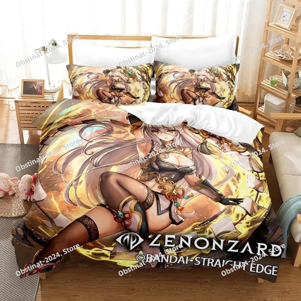 ZENONZARD Bedding Set Printed Duvet Cover Pillowcase Single Double Style Queen King Size Sets Anime Bed Sheet Set