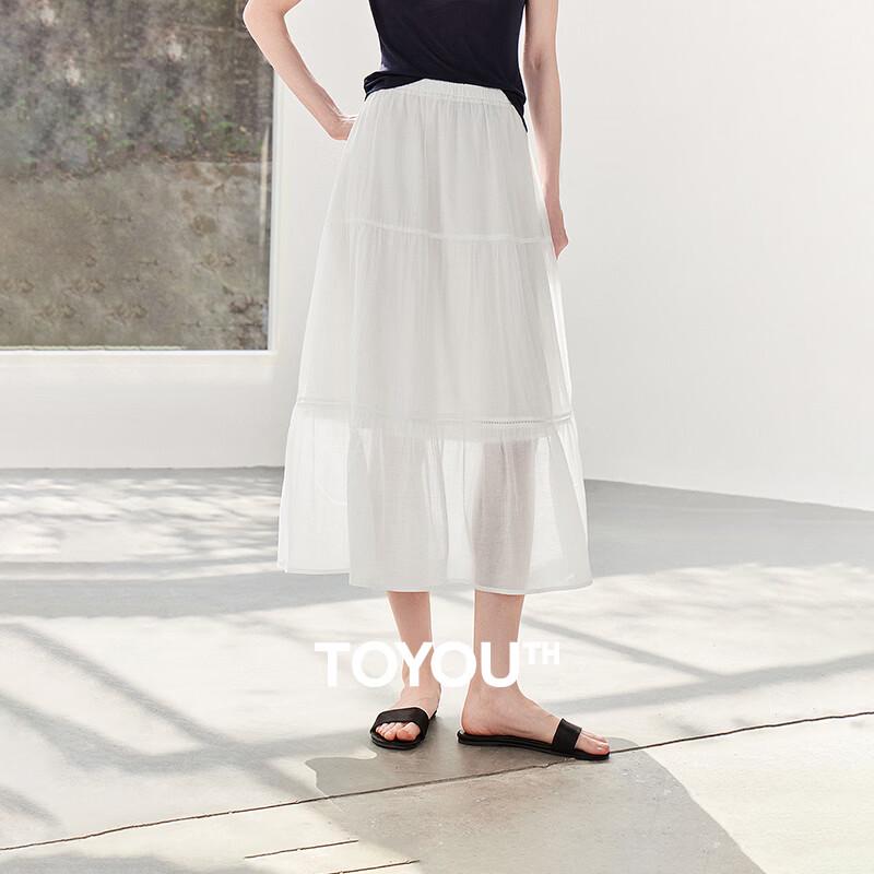 Chuyu Women s Tencel Acetate A-line Midi Skirt S