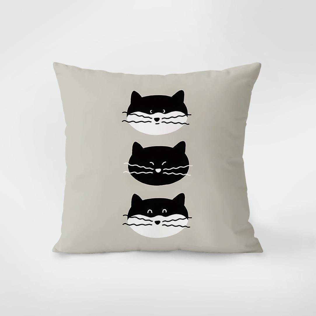 

Крадущийся котенок Декоративная наволочка для спальни, гостиной, квадратная подушка, наволочка 40x40cm