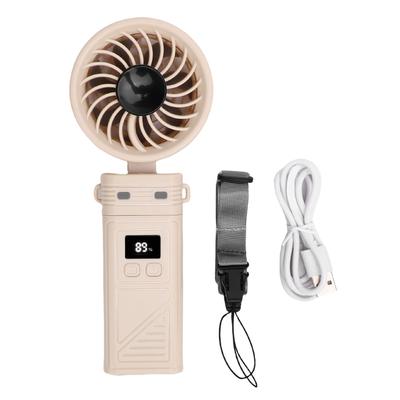 Handheld Fan 5200mAh Rechargeable Foldable Fan with 6 Wind Speed Digital Display Detachable Head