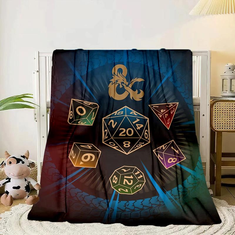 

Dungeons & Dragons Blanket Flannel Blanket for bed, sofa, Camping, Hiking, Picnic Essentials, gift for family Fan gifts 75x90cm