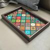 Handmade Jewelry Storage Tray Bohemian Style Snack Tray  for Desktop Foyer Decoration Home Storage