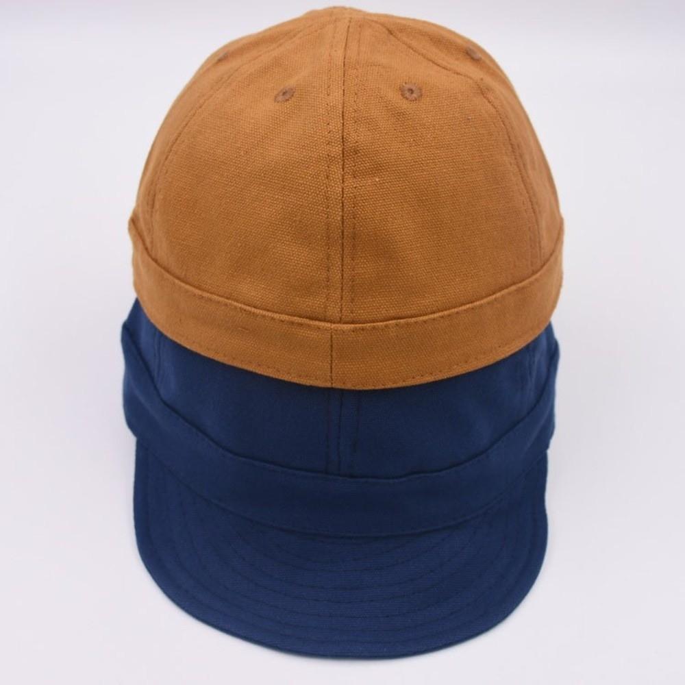 Canvas Short Brim Baseball Cap Solid Color Peaked Cap Apparel Accessories Sun Hat Sports