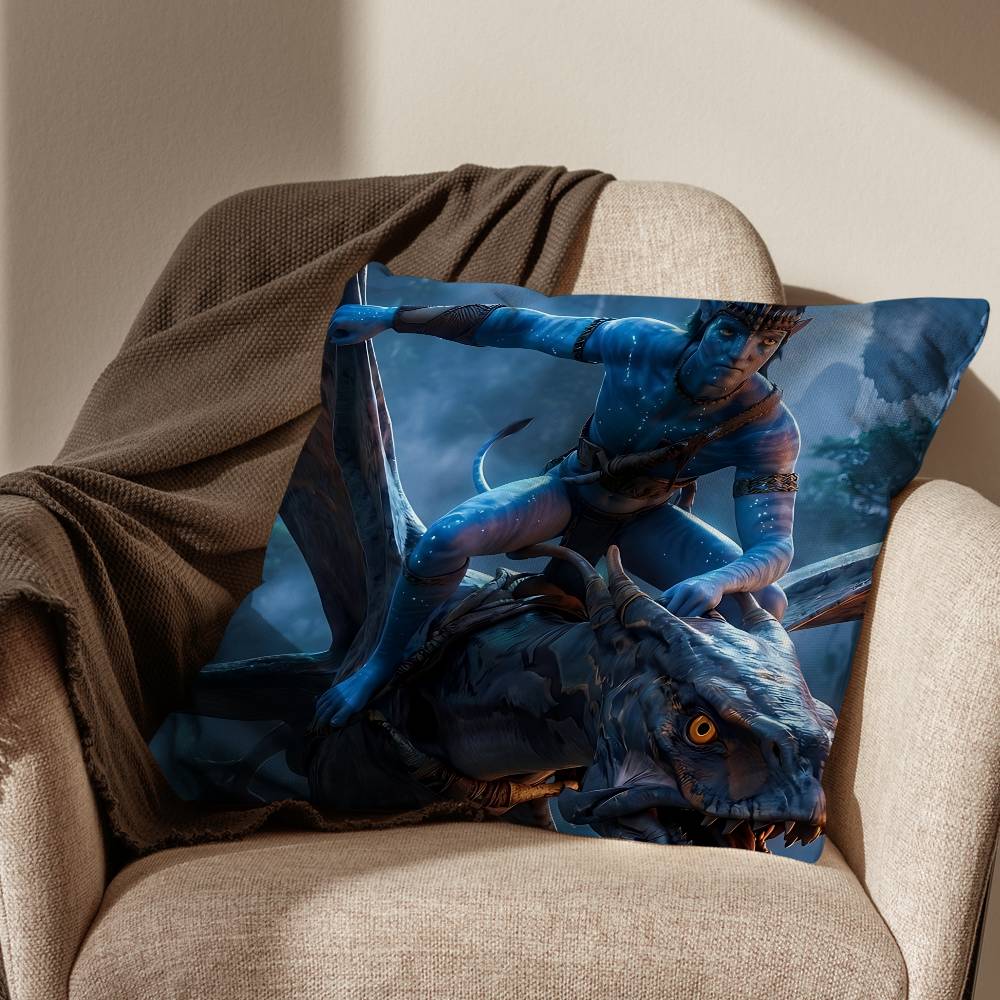 movie bule Avatar Pillow Case Sofa Living Room Bedroom Headboard Backrest Cushion Square Cushion Nap Time