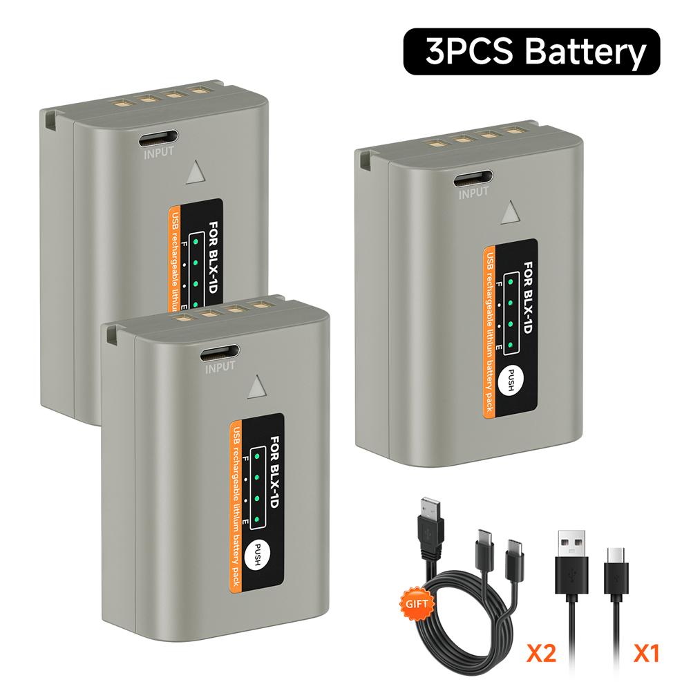 Batterie d'appareil photo 2600mAh BLX-1 BLX1 pour appareil photo sans miroir Olympus OM SYSTEM OM-1/0M1/0M-1