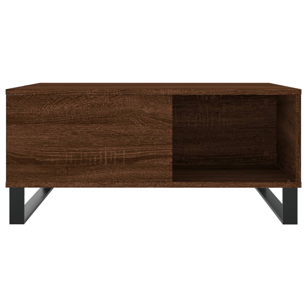  Coffee Table, Brown Oak, 80x80x36.5 Cm