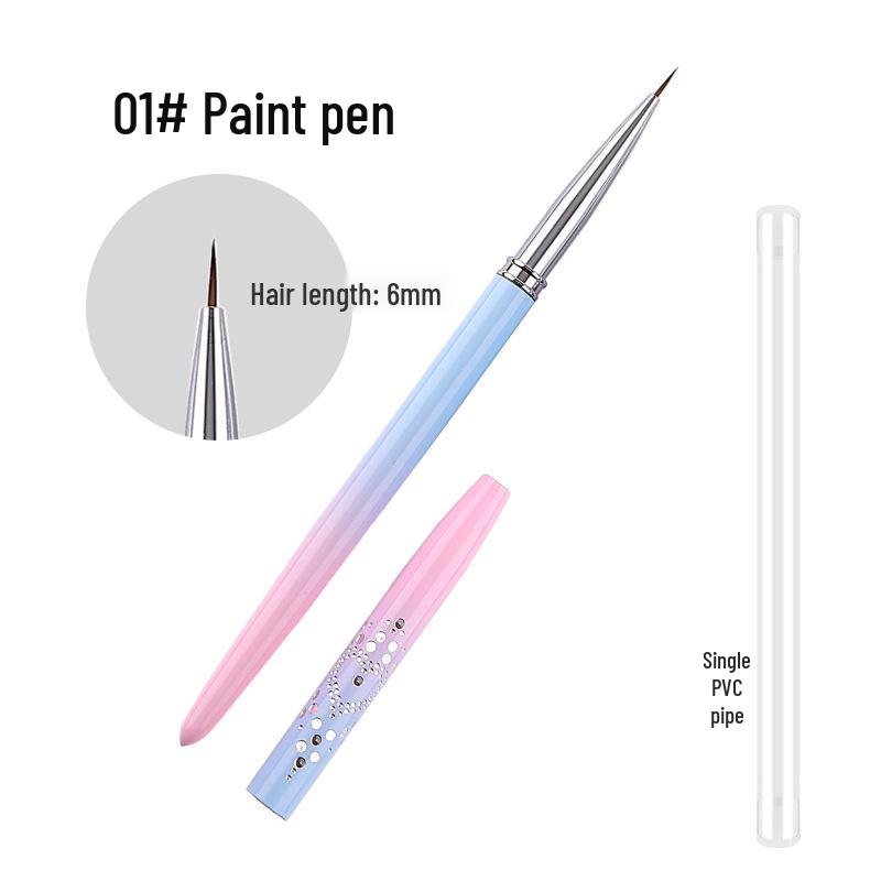Nail Art Pen Set: 15-Piece Liner Gel Polish & Carving Blooming Brushes