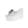 Maogu Beach Slides Sandals Woman Summer 2024 Women's Flip Flops Crystal Platform Wedge Slippers Women Ladies Shoes High Heels 39