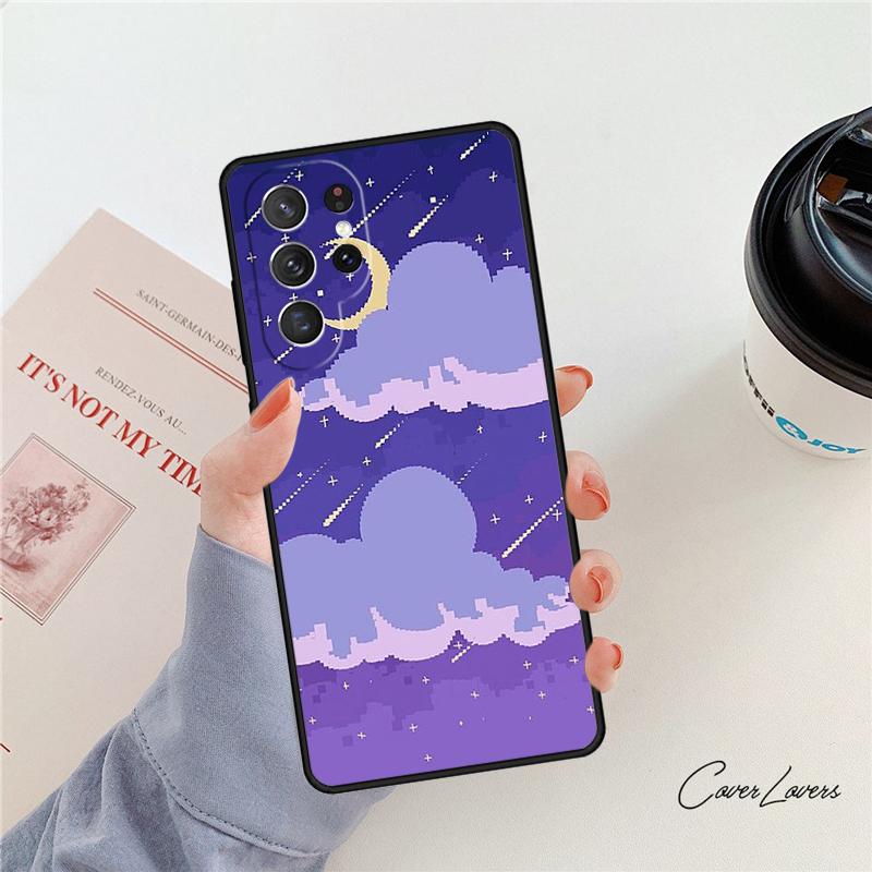 Art Pixel Ästhetik Handyhülle Für Samsung Galaxy S24 S25 S23 S22 Ultra Note 10 20 Plus S20 S21 FE Hülle