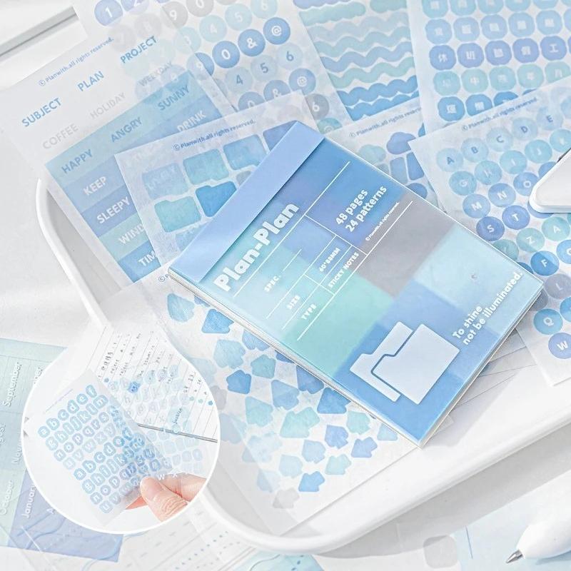 48sheet Multi-Color Tabs Index Tabs for Page Marking Note Taking Writeable Classification Stickers for Books Notebooks Office