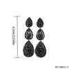 PESENAR 1920s Style Green Crystal Pearl Drop Earrings for Flapper Costume and Vintage Gatsby Accessory