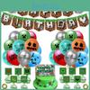 Minecraft Birthday Party Decorations Happy Birthday Set With Balloons And Banner