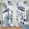 2 Panels Sea Turtle Printed Curta Ocean Coral Window Drapes Polyester Living Room Bedroom Coastal Home Decor