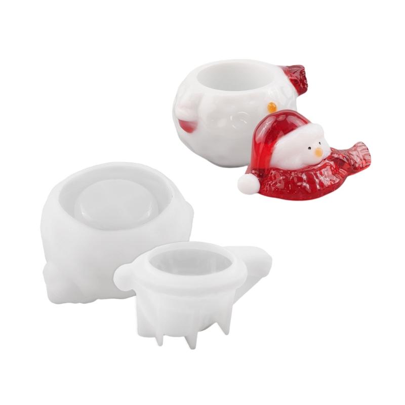 

Creative Snowman Sturdy Silicone Mould for Candle and Soap Making Reusable Craft Ornament for Home Decoration 1