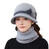 Hat female autumn and winter versatile foreign style in the elderly velvet cycling windproof cold winter warm mother wool hat