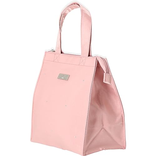 JILL STUART Women's Insulated Handkerchief Case, Size Small (09304001), Rhinestone Design, Pink (09304001A), Approx. 23cm Wide X 23cm Long X 13cm Deep