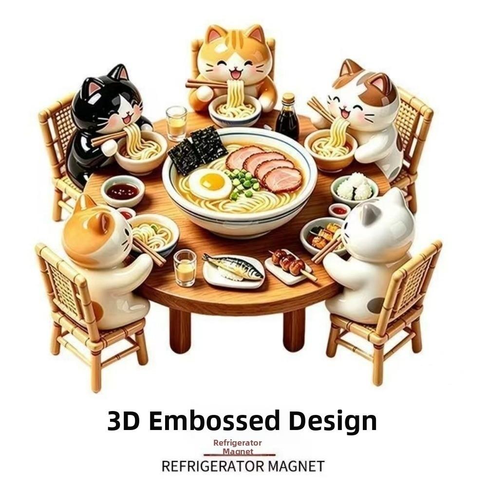 Resin Refrigerator Magnet Cat Themed Home Decoration Magnets Refrigerator Decoration Dishwasher