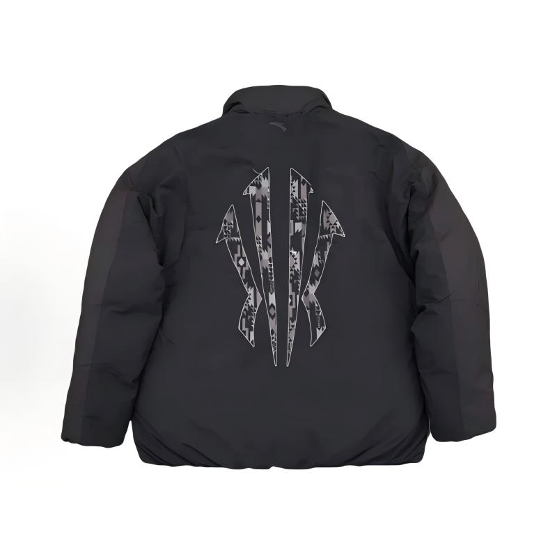 Anta Basketball Series Kyrie Series Quick Warm Waterproof Windproof Fashion Versatile Warm Down Jacket Unisex Outerwear Basic-Black 172541903S-2