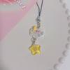 Acrylic Phone Strap Keychain Crystal Star Phone Lanyard Cloud Star Keychain