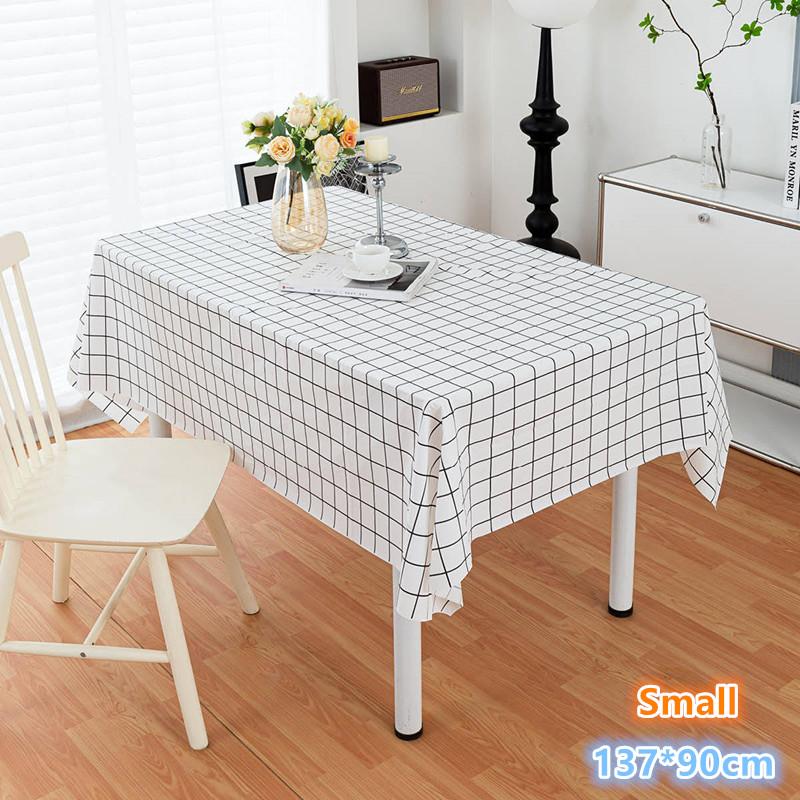 Table Cloth For Home Waterproof Plaid Stripe Dining Tablecloth Kitchen Decorative Rectangular Coffee Cuisine Party Table Cover