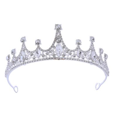 Brautkrone, Metall-Strass-Krone, Prinzessin, Geburtstagsfeier, Stirnband, Abendessen, Kleid, Hochsteckfrisur, Haarschmuck