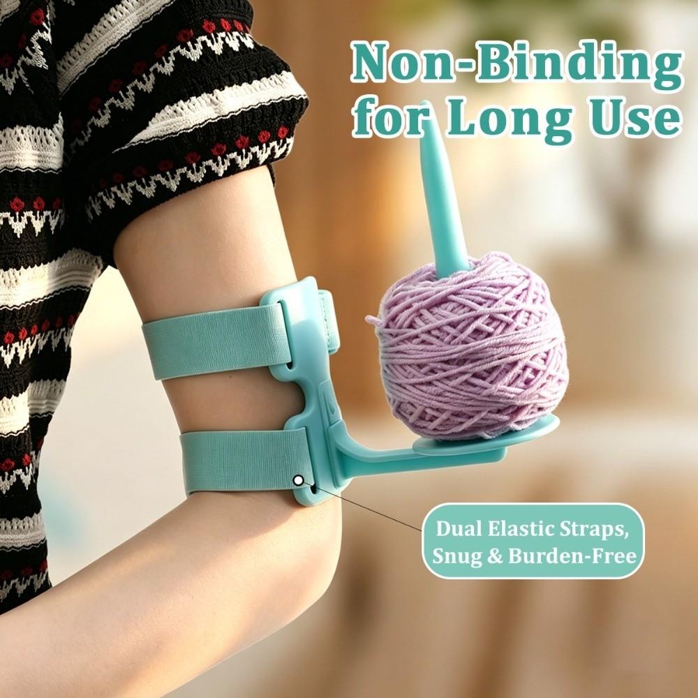 Hands-free Arm-worn Crochet Yarn Holder 360° Rotating Woolen Ball Yarn Winder Stand DIY Knitting