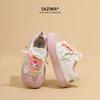 Girls shoes 2025 new Kulomi little girl casual shoes children's sports shoes medium and older children's soft-soled canvas shoes