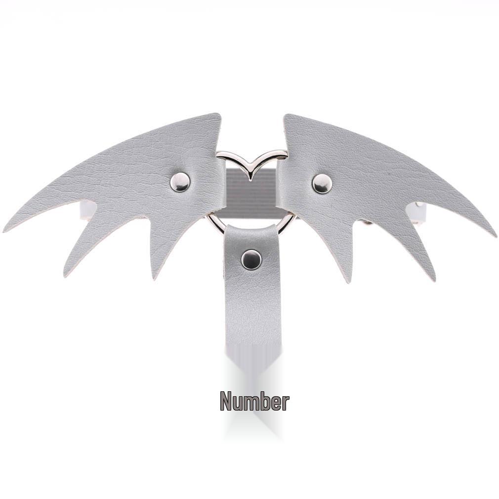 Punk Heart Leather Garter Belt with Wings - Street Style Nightclub Halloween Leg Jewelry Clip