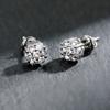 ZAKOL Exquisite Round AAA Cubic Zirconia Small Flower CZ Stud Earring Cute Shiny White Gold Color Piercing Zircon