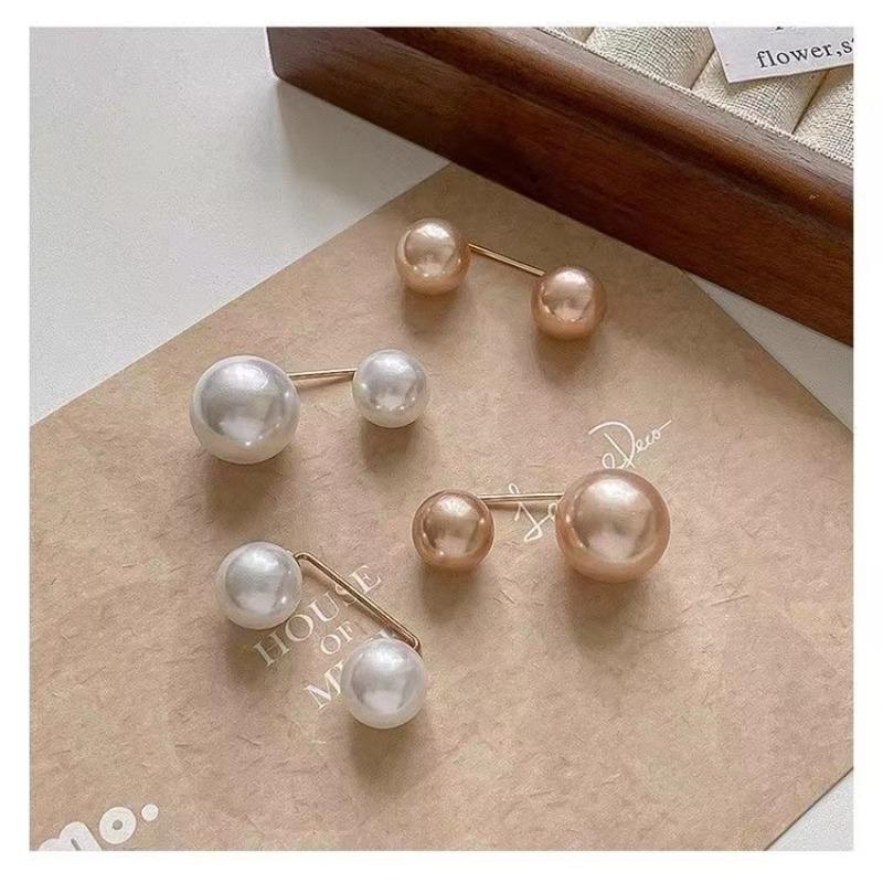 Fixed Clothes Brooch Pin Simulation Pearl Scarf Shawl Clip Buckle Sweater Cufflink Brooch Ladies Jewelry AVE