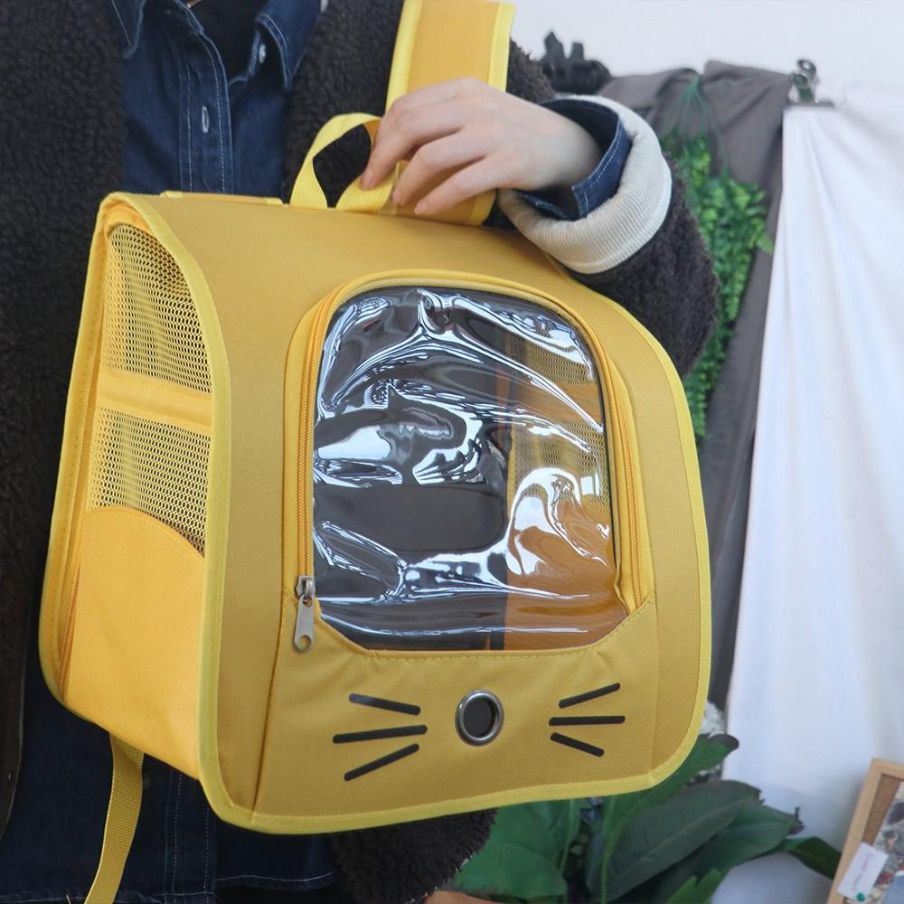 Large Capacity Cat Carrier Bag Transparent Breathable Cat Backpack Bag Water-resistant Foldable Pet Dog Backpack Travel Outdoor