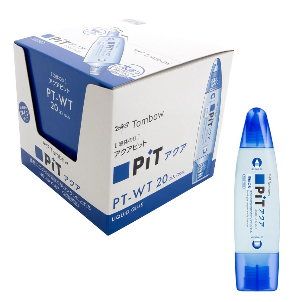 

Клей жидкий Tombow Густой 20 (Двойной тип, & Тонкий) Aquapit, счетчик, PT-WT-20P