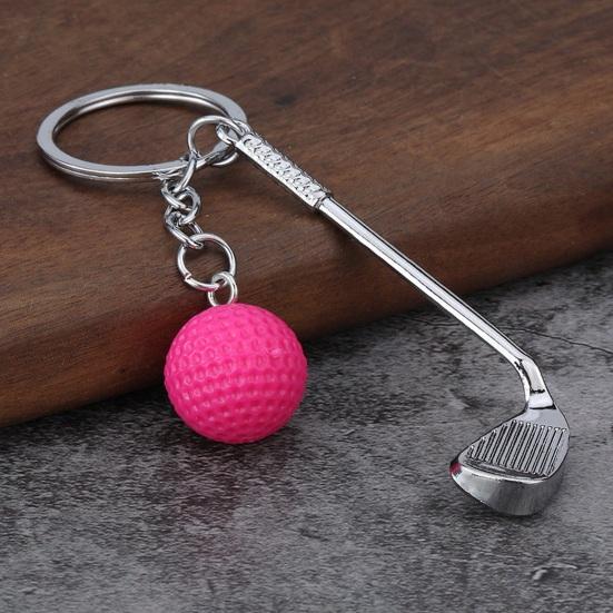 Keychain Pendant Zinc Alloy Texture Golf Charm Lightweight Portable Key Chain Backpack Bag Accessory