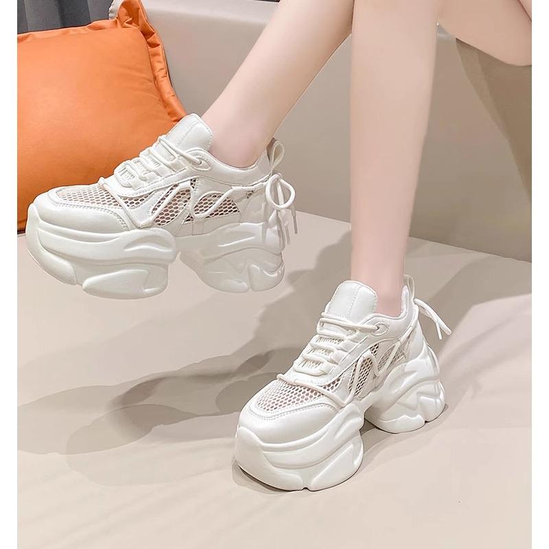 Women Chunky Sneakers Basket Femme Summer Sneakers Women Vulcanized Shoes Fashion Breathable Thick Sole Ladies Trainers Platform