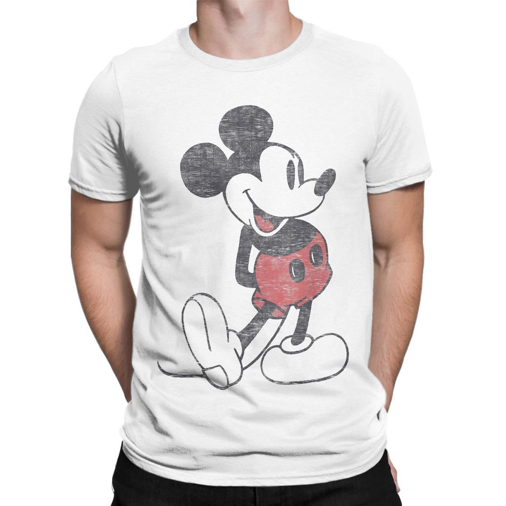 Streetwear T Shirt Mickey Friends Mickey Mouse Vintage Portrait Cotton T-Shirts  Hippie Tshirt for Male Summer Short Sleeve Tops