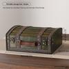 Vintage Wooden Portable Storage Box With Lid For Jewelry Collectibles And Personal Items