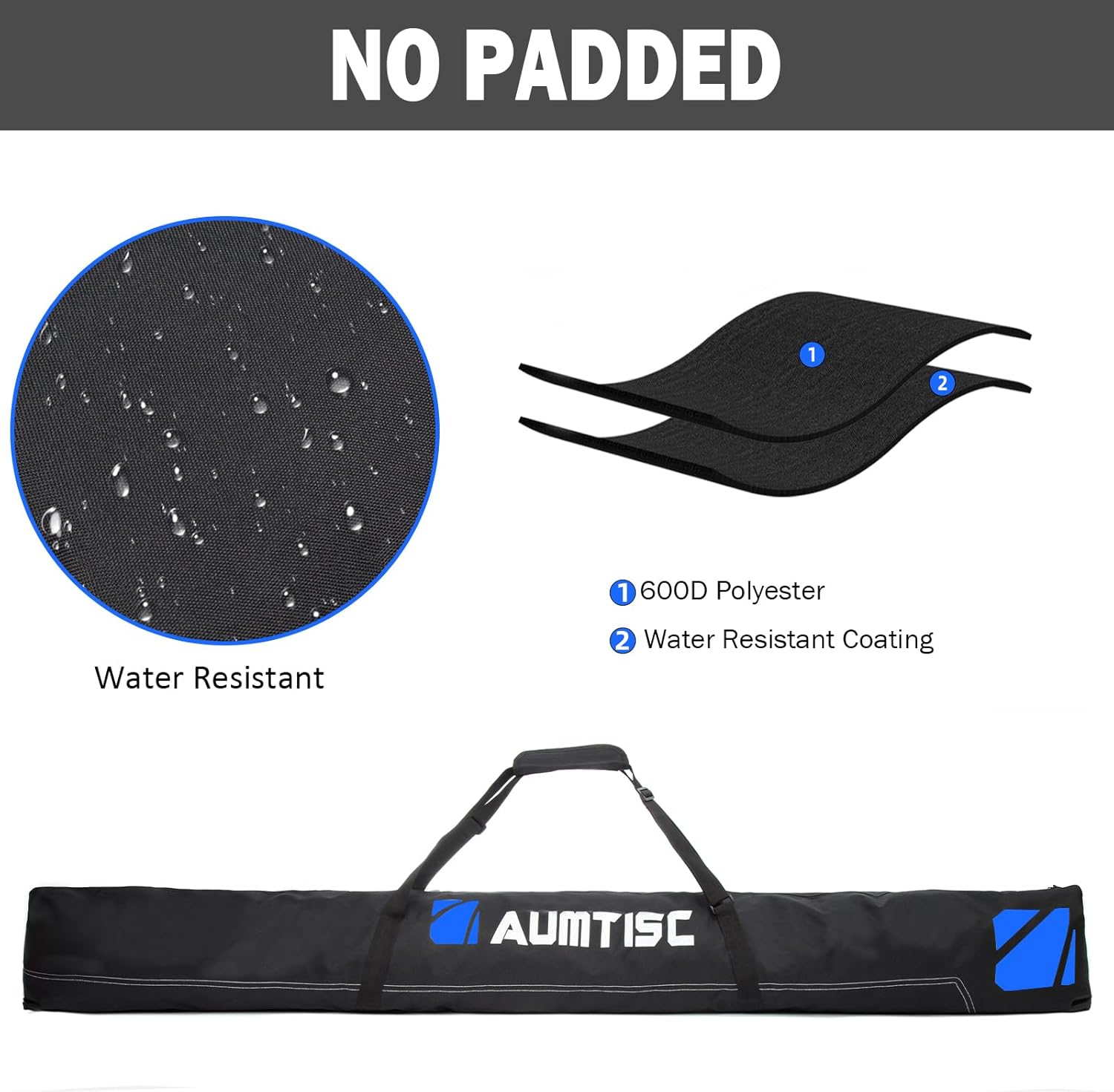 

Ski & Boot Bag Combo, Padded for Air Travel, Adjustable to 200cm Skis, Fits Boots up to Size 13 United States