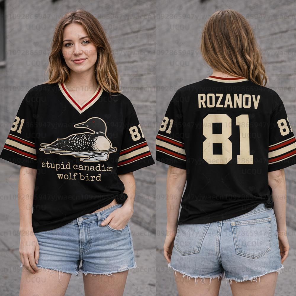 2026 Nuova Maglia da Hockey Rivalry Riscaldata da Uomo Donna Manica Corta T-shirt Rozanov HOLLANDER Maglietta a Manica Corta Top
