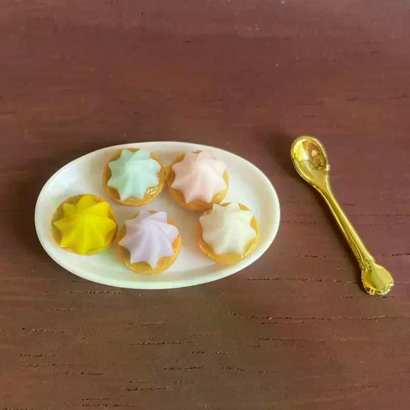 1/5 Piezas Miniatura Casa de Muñecas Pastel de Crema Postre Navideño Fresa Taza de Helado Juego de Simulación Cocina Para Niños Accesorios de Juguete
