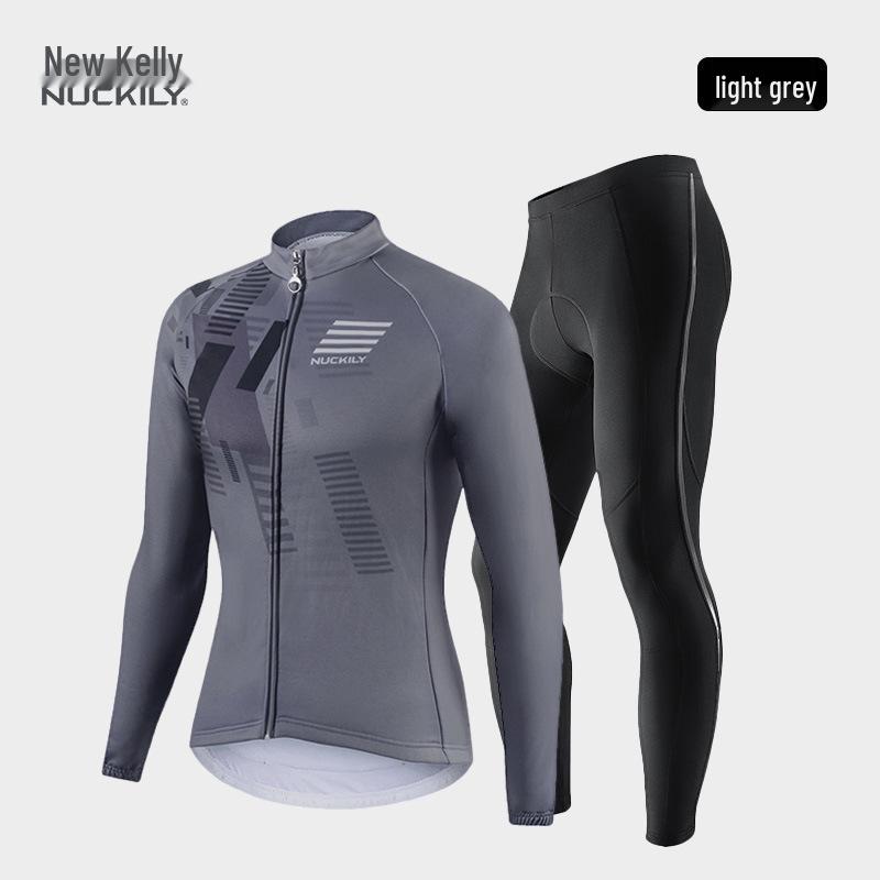 NUCKILY Men's Fleece Cycling Suit - Warm Autumn/Winter Pants for Mountain & Road Biking