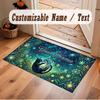Cat Theme Crystal Velvet Floor Rug Personalized Custom Name Text Warm Carpet Home Decoration