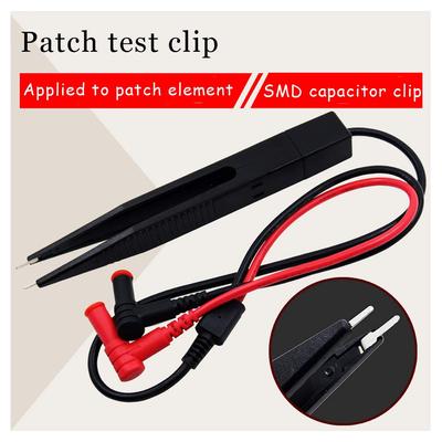 2PCS SMD LCR Chip Test Clip Capacitance Inductor Resistance Test Clip Meter Lead Probe Multimeter Tweezer