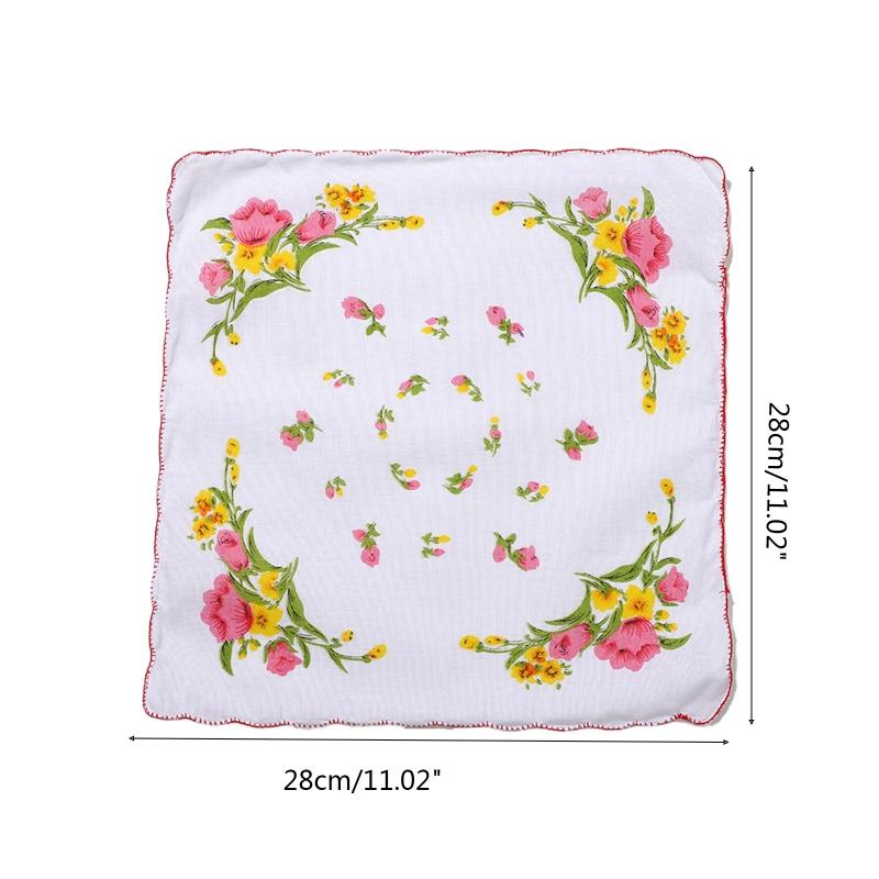 Pocket Handkerchiefs Toddler Face Towels 100% Cotton for Kids Girls Daily Use