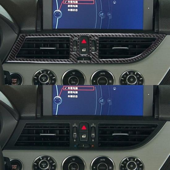 Carbon Fiber Console Air Condition Vent Cover Sticker For BMW Z4 E89 2009-2016