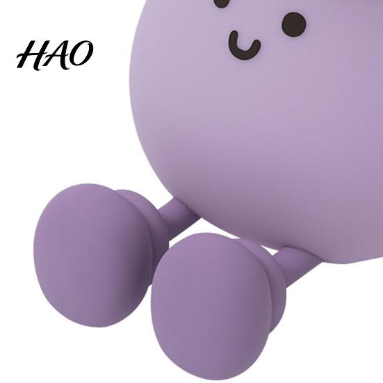 Nursery Night Light Cute Eggplant Light, Tap Touch Control Bedside Lamp, 3 Brightness Levels & Auto 30-Min Timer, USB Rechargeable Squishy for Bedroom