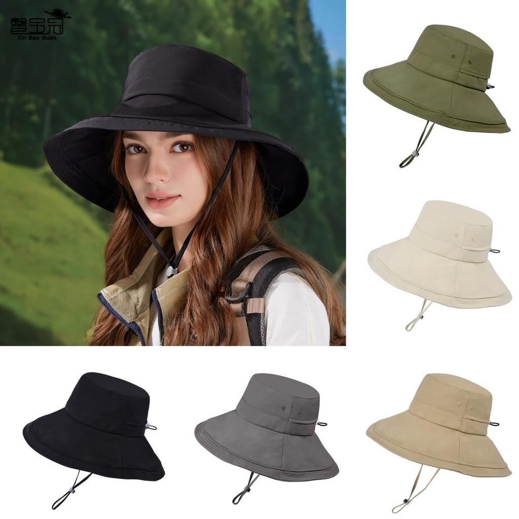 Outdoor Sun Protection Hat For Women Men With Waterproof Quickdry Nylon Wide Brim Summer Fishing Cap