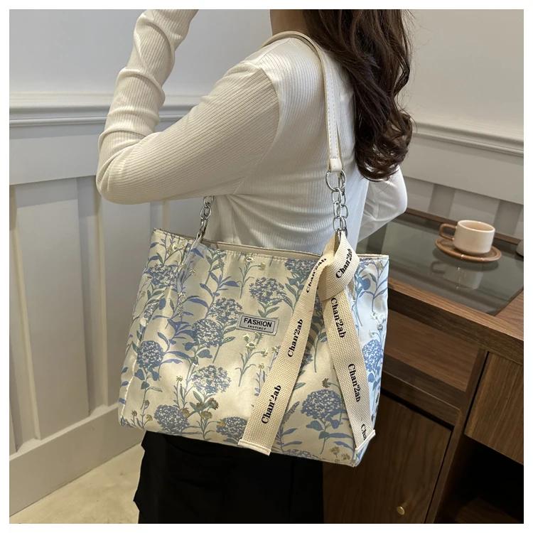 

Женская сумка через плечо большой вместимости, минималистичная дорожная сумка, холщовая сумка, новая, высокого качества