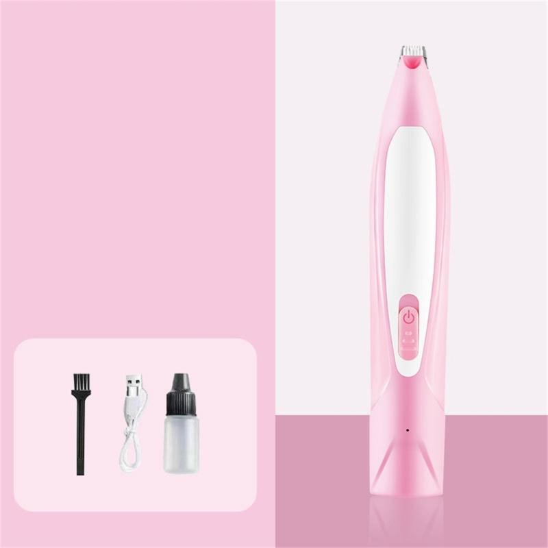 Cat Grooming Shaver with Light Low Noise USB Rechargeable Shaver Pet Hair Trimmers Set Suitable for Dogs Cats Long Hair